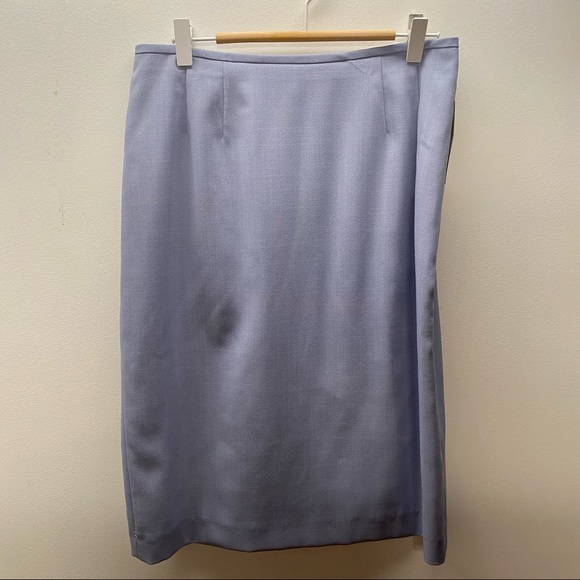 Kasper ASL dusty blue NWT skirt set with blazer size 8 with zip up and button up - Picture 11 of 14